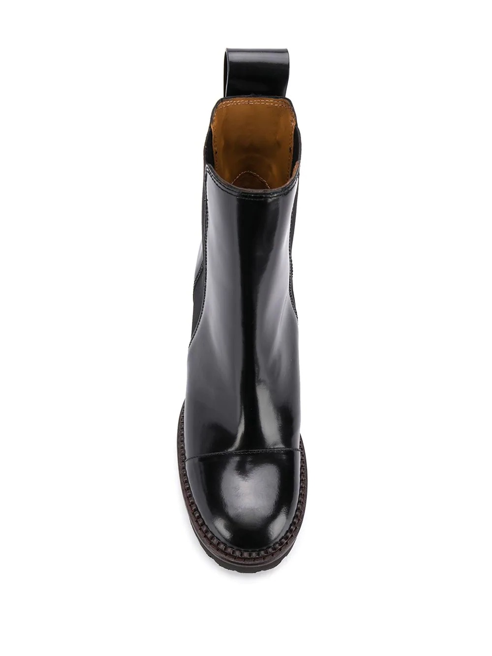 chunky slip-on leather boots - 4