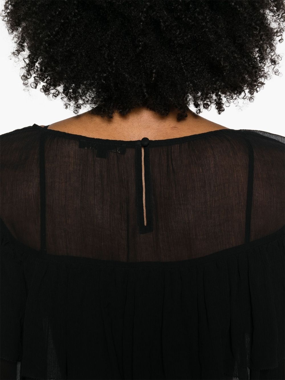 semi-sheer blouse - 5