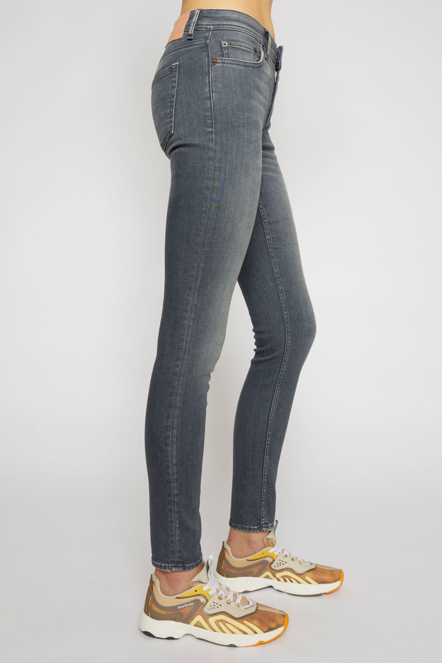 Mid-rise skinny jeans grey - 4