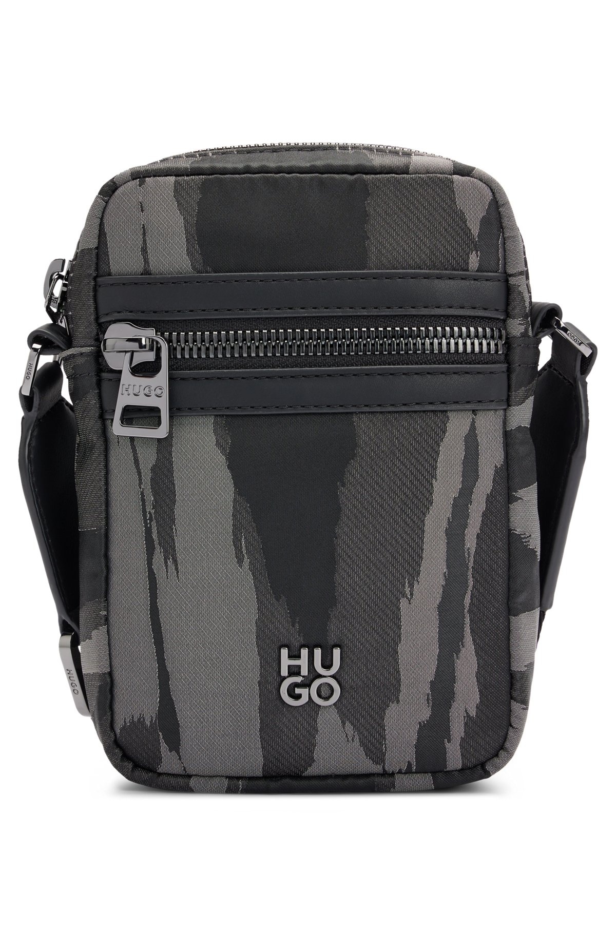 STACKED-LOGO REPORTER BAG WITH SEASONAL PATTERN - 2