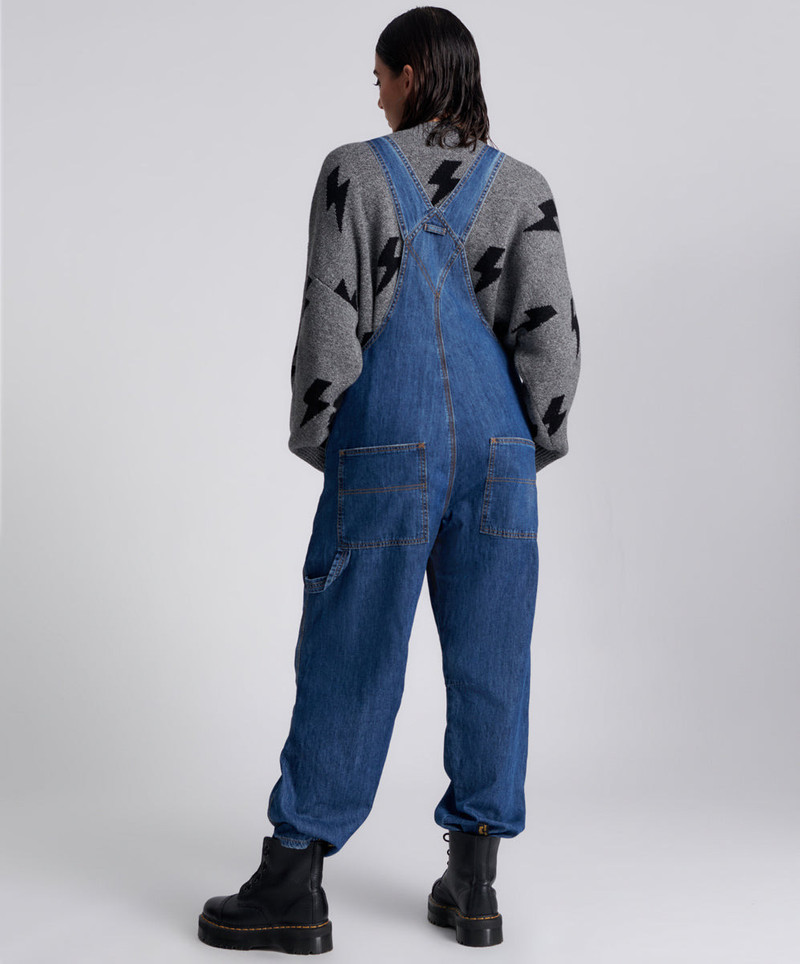 Stanton St Long Denim Overalls - Blue Night 3