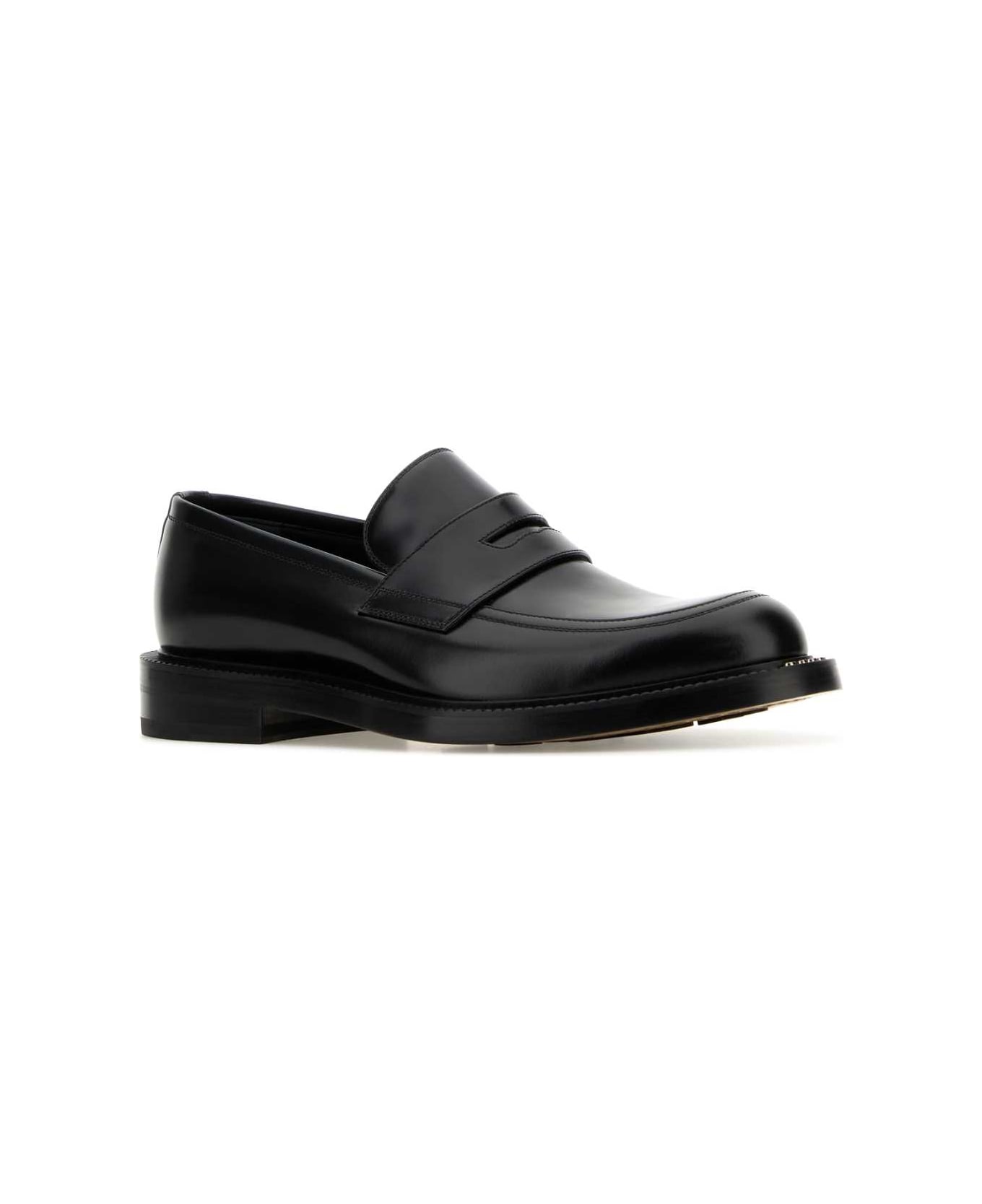 Black Leather Loafers - 2