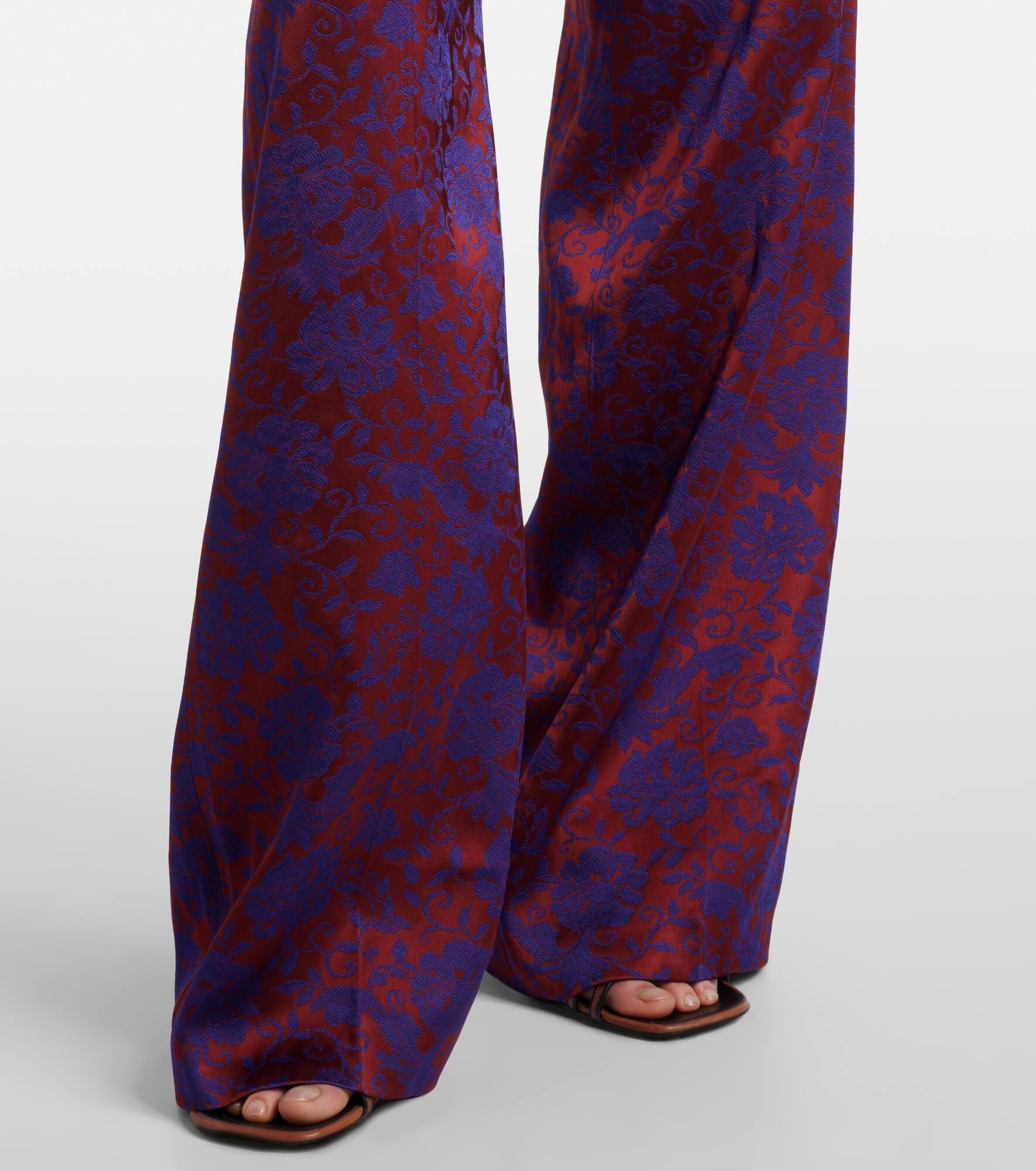 Jacquard straight pants - 5