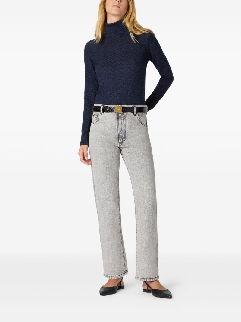Missoni chevron-pattern turtleneck sweater outlook