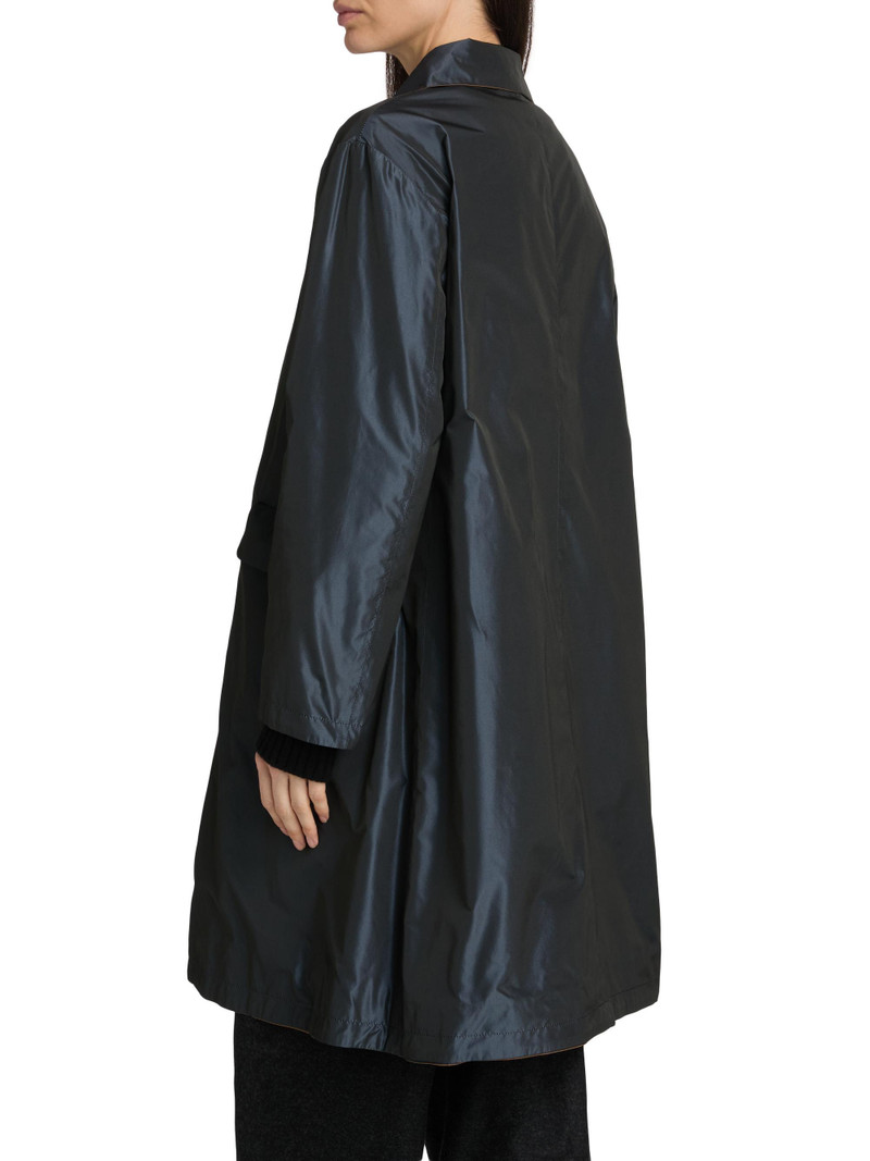 Women's Techno Taffeta Reversible Oversized Topper Coat - Navy Tobacco 5