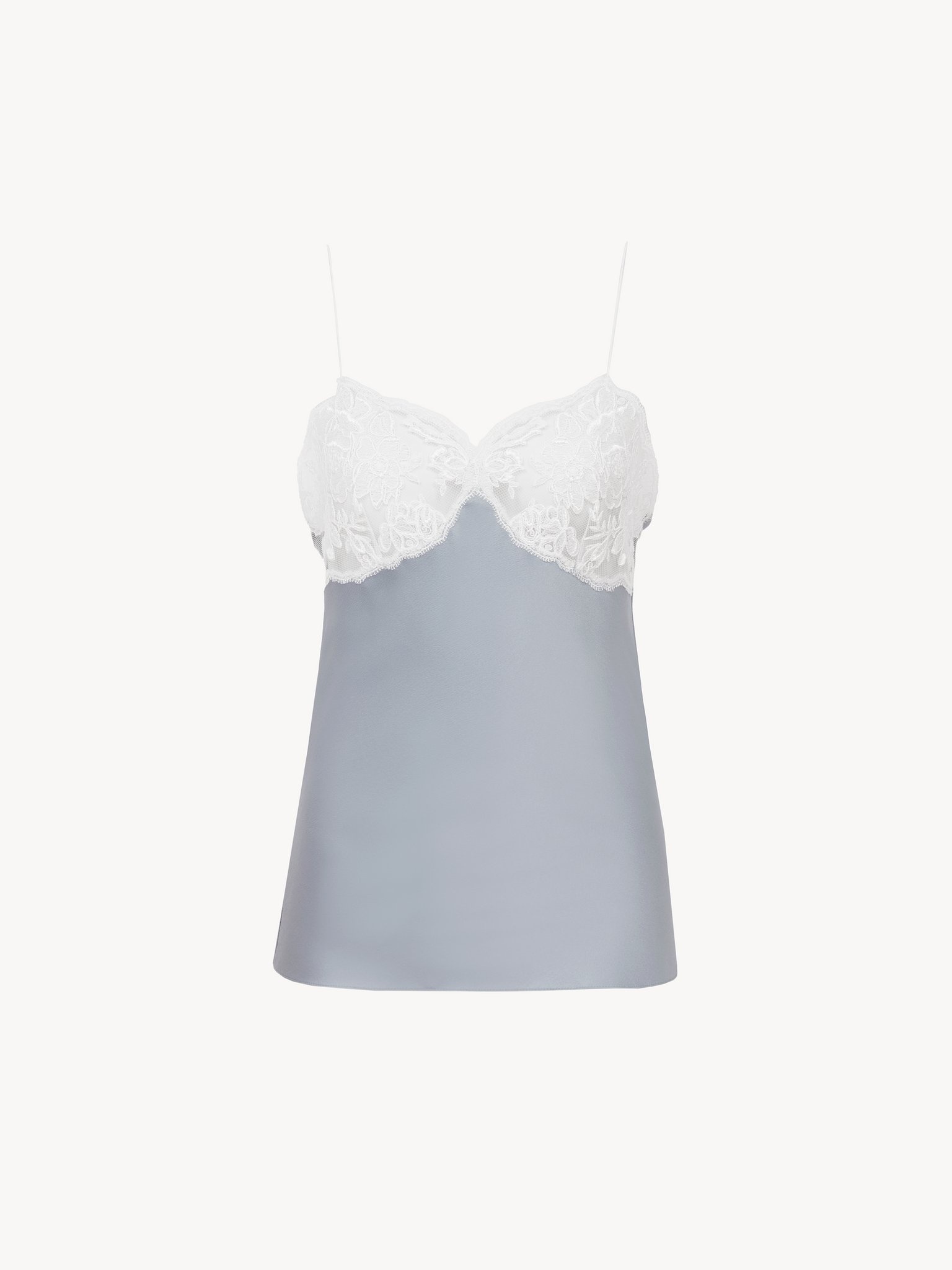 CAMISOLE TOP IN SATIN & LACE - 2