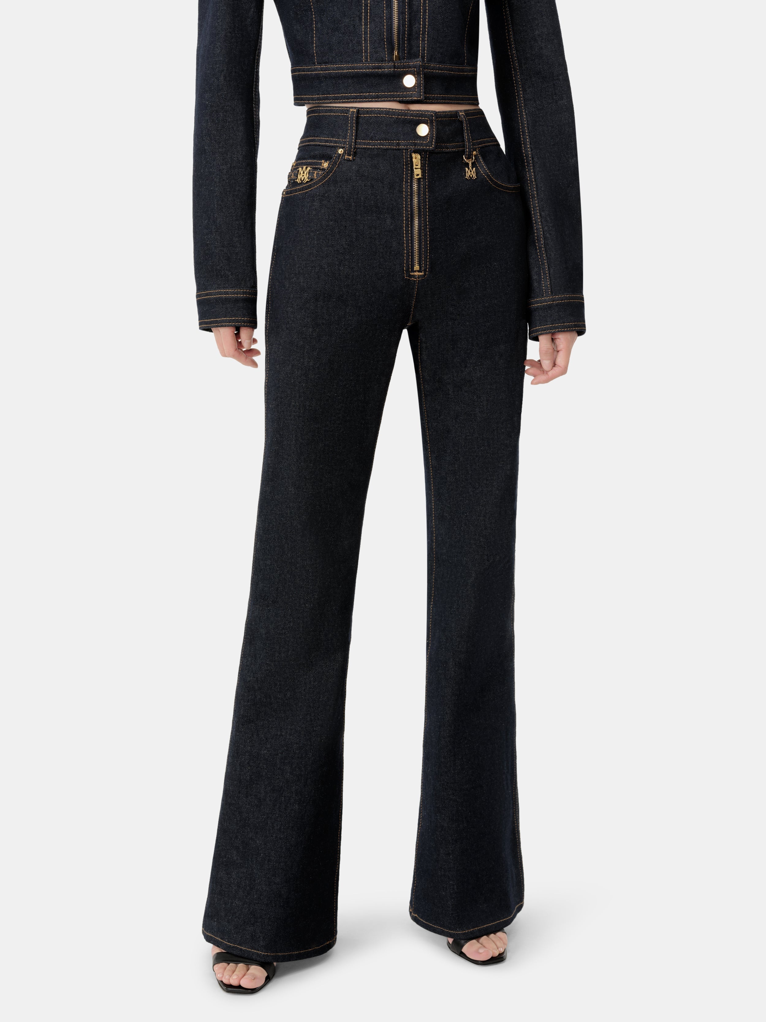 WOMEN'S ZIP UP FLARE JEAN - 5