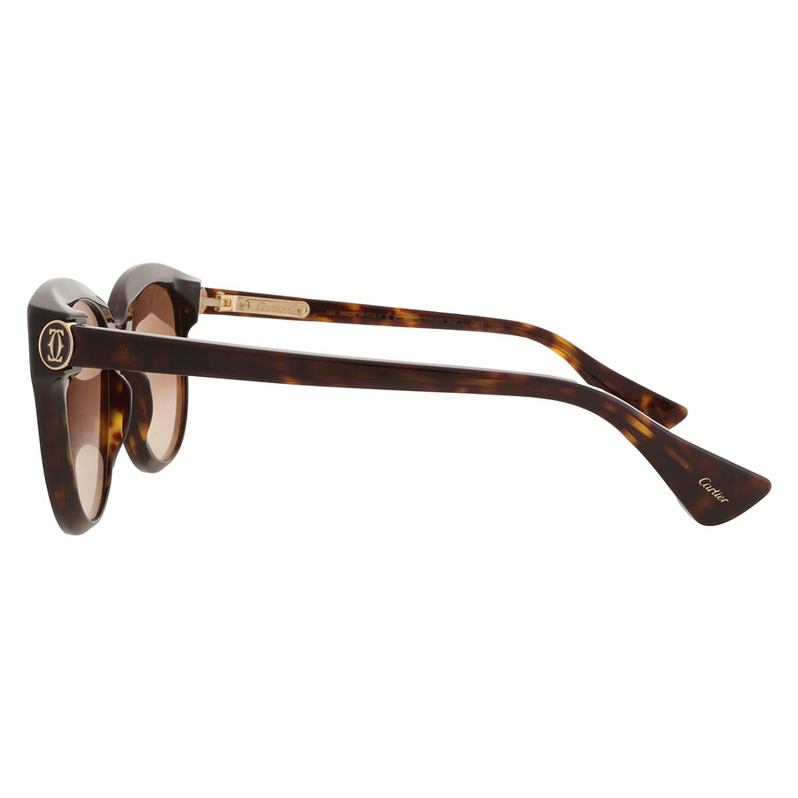 Cartier C Decor Brown Gradient Oval Ladies Sunglasses CT0506S 002 55 - 4