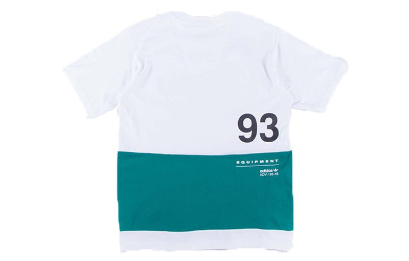 adidas adidas originals EQT Colorblock Round Neck Short Sleeve White Green Colorblock DH5230 outlook