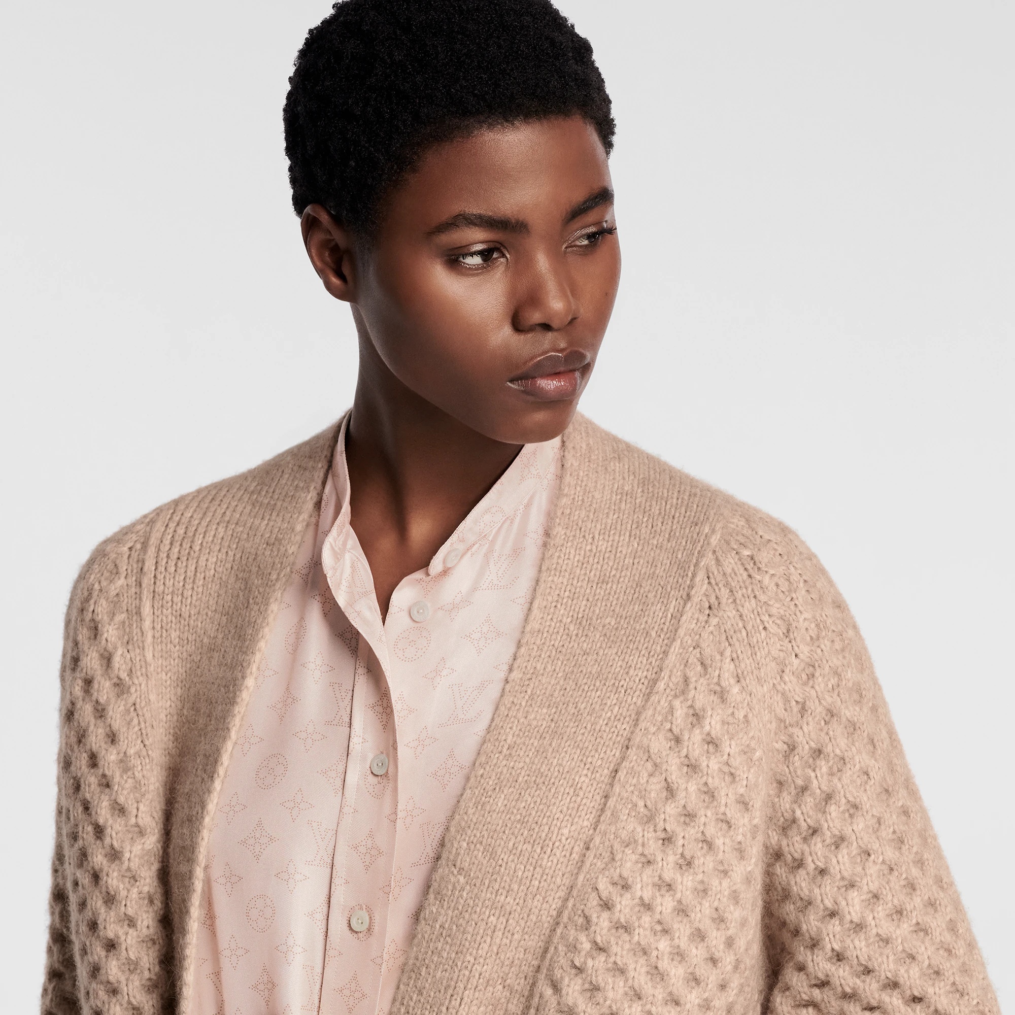 Honeycomb Knit Cardigan - 2