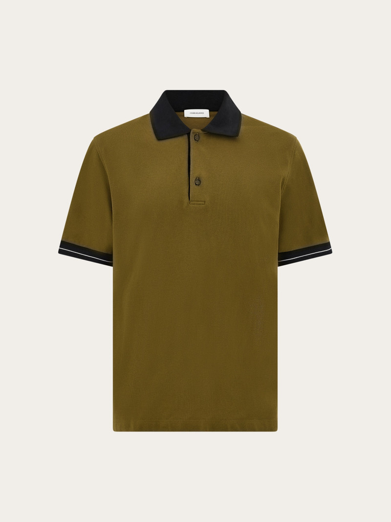 Polo shirt with color block detail 1