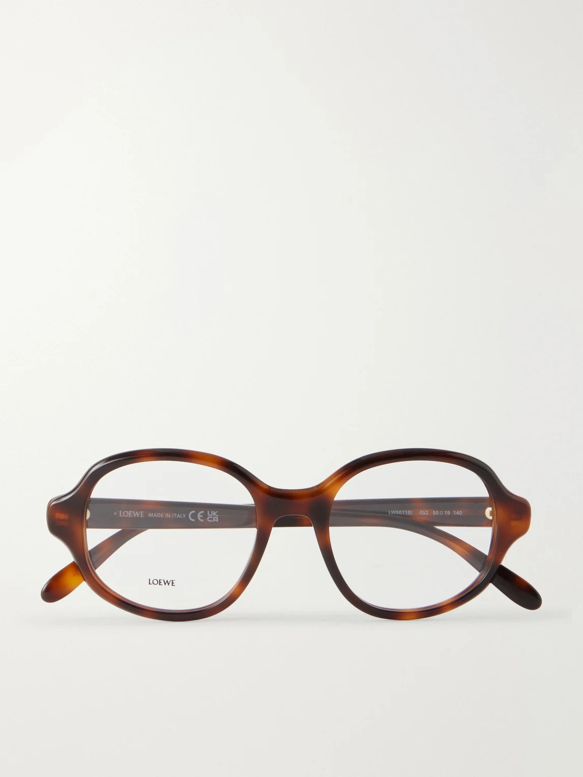 Slim Havana Geometric Acetate Sunglasses - 1
