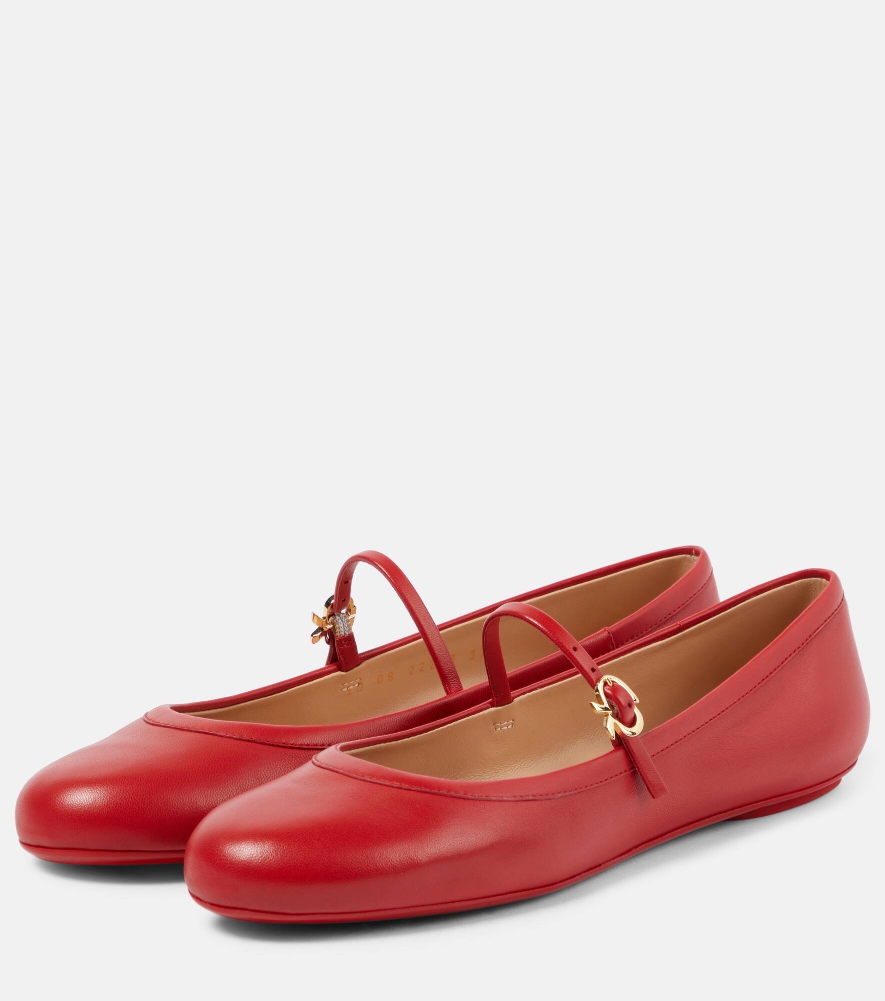 Carla leather Mary Jane flats - 5