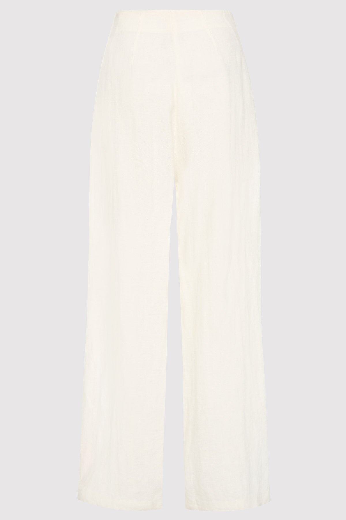 Linen Wide Leg Pants - Ivory - 6
