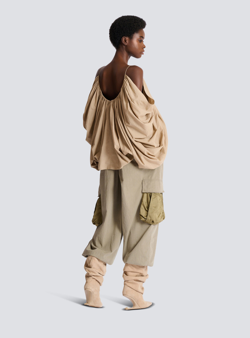 Strappy cotton blouse 4