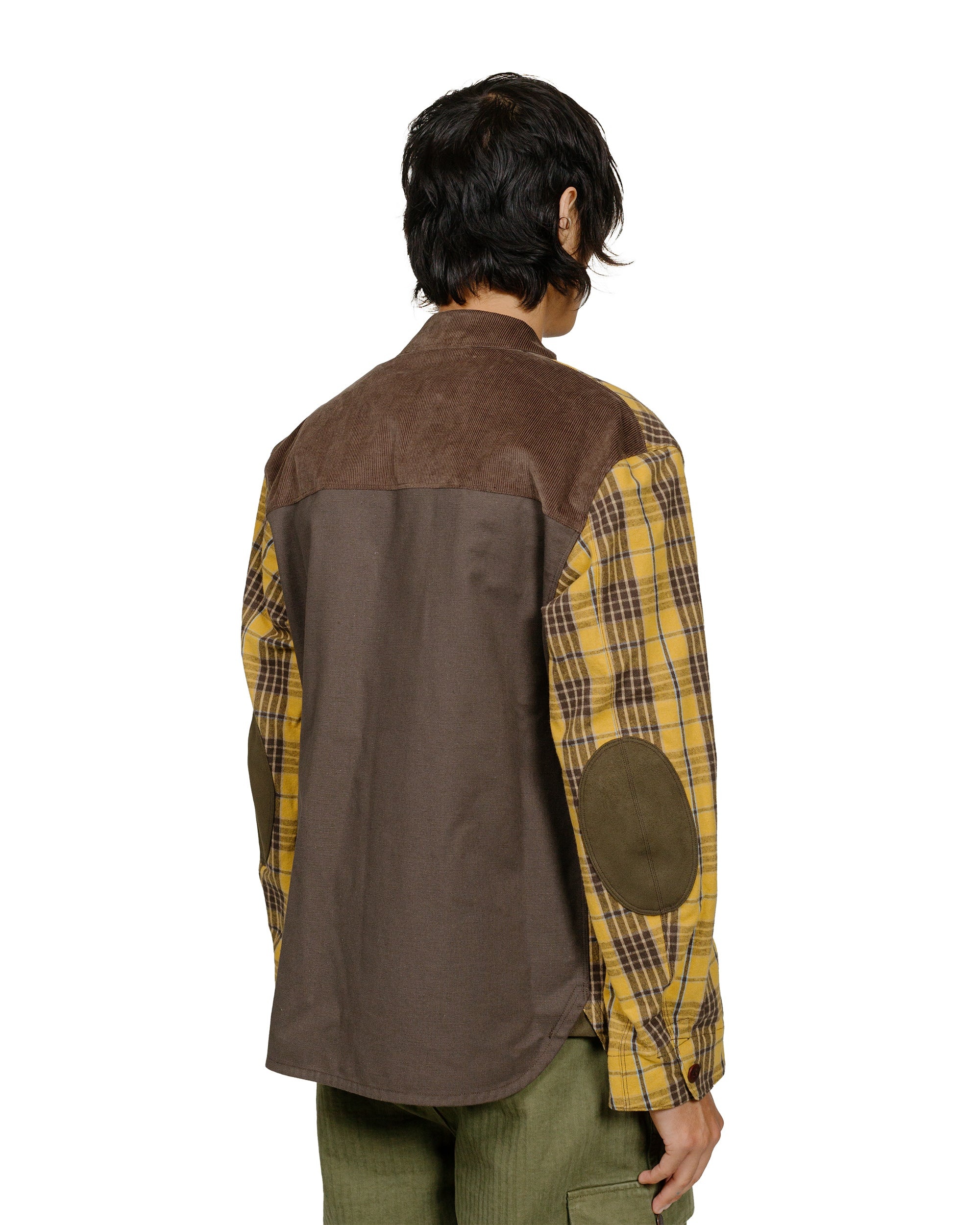Cotton Flannel Check Blouson Yellow/Dark Brown - 3