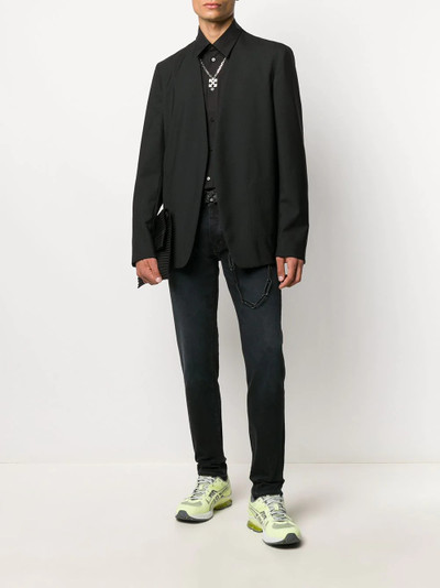 MSGM embroidered logo cotton shirt outlook