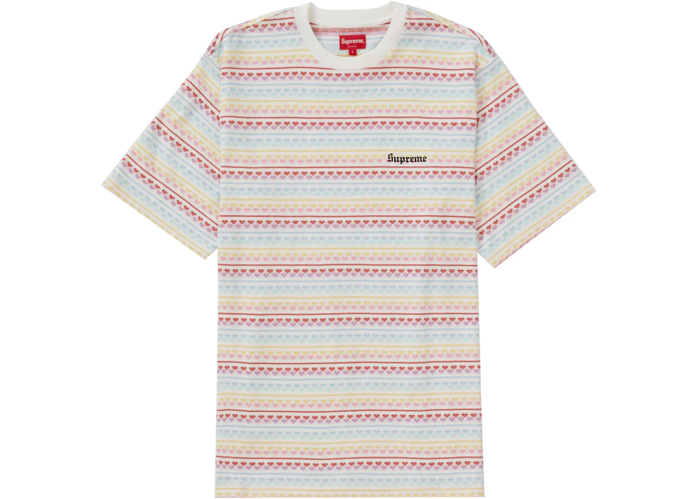 Supreme Hearts Jacquard S/S Top White - 1