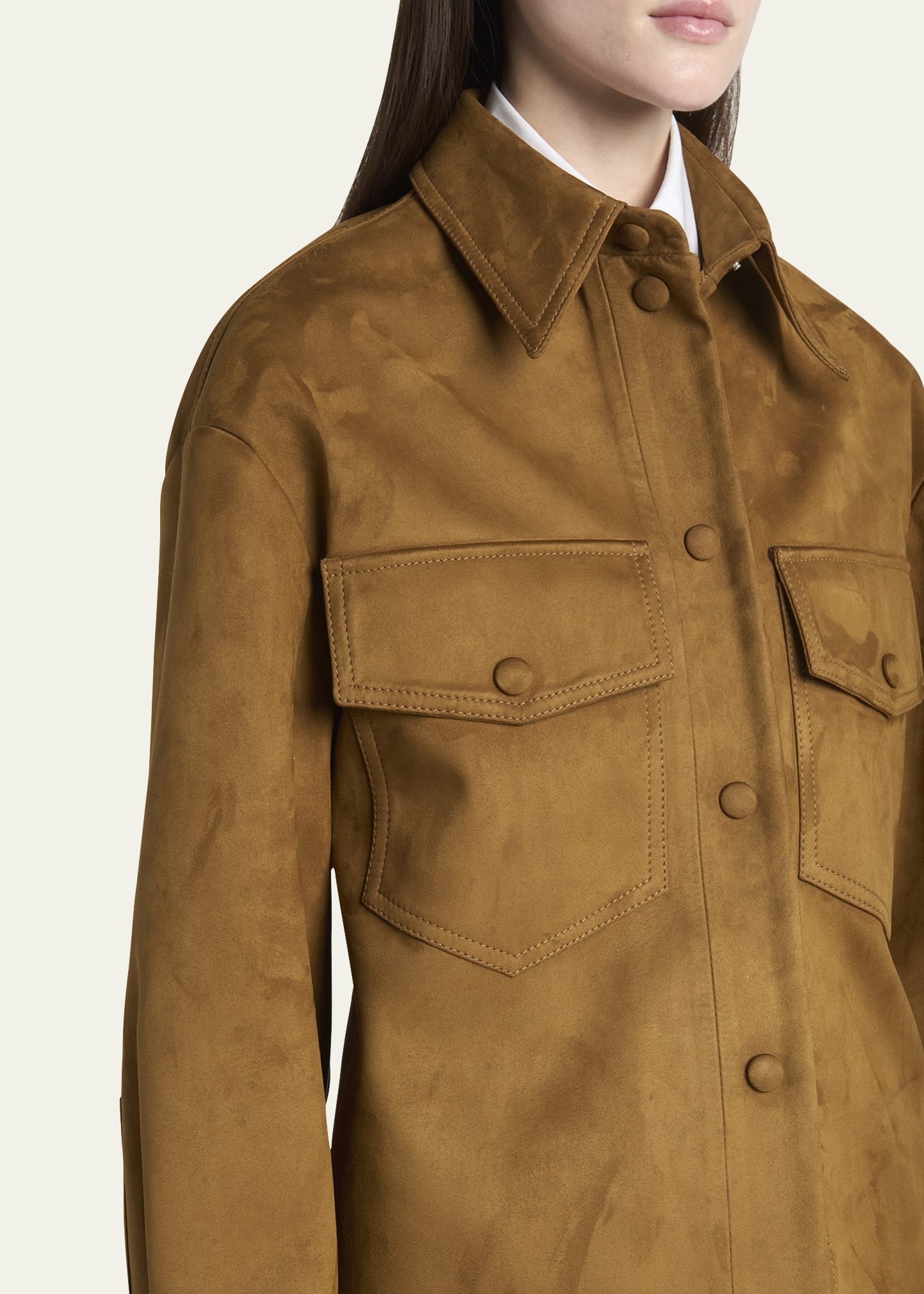 Long-Sleeve Alter Suede Overshirt - 5
