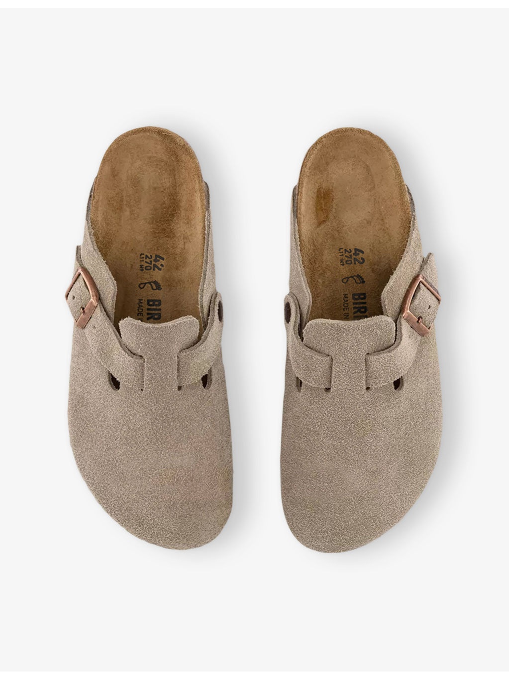 Boston Buckle Suede Clogs - 2