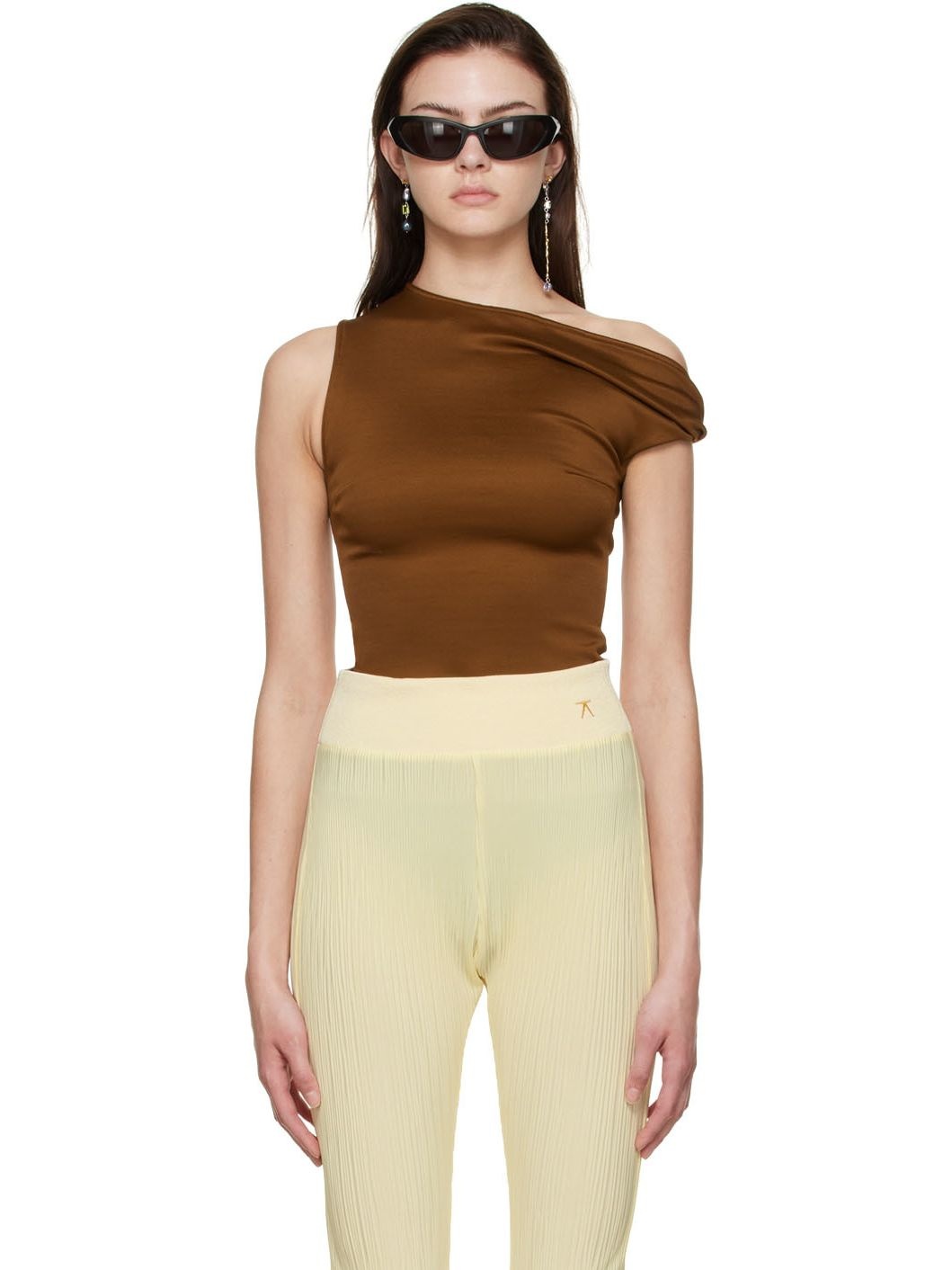 Tan Viscose T-Shirt - 1