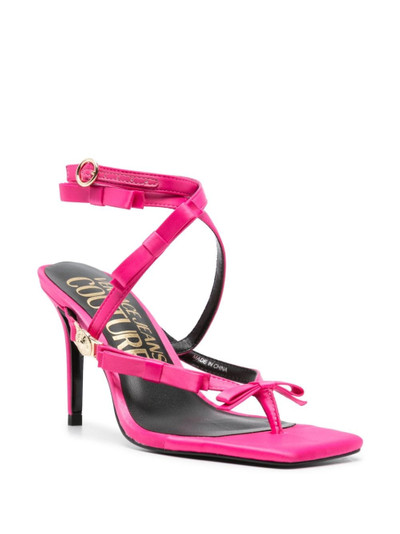 VERSACE JEANS COUTURE 85mm bow-embellished sandals outlook
