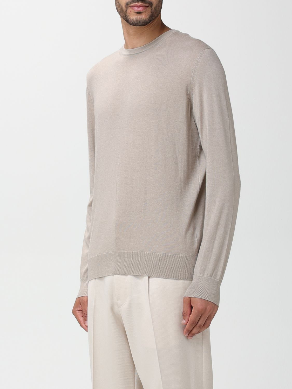 Zegna Sweater Men Yellow Cream - 4