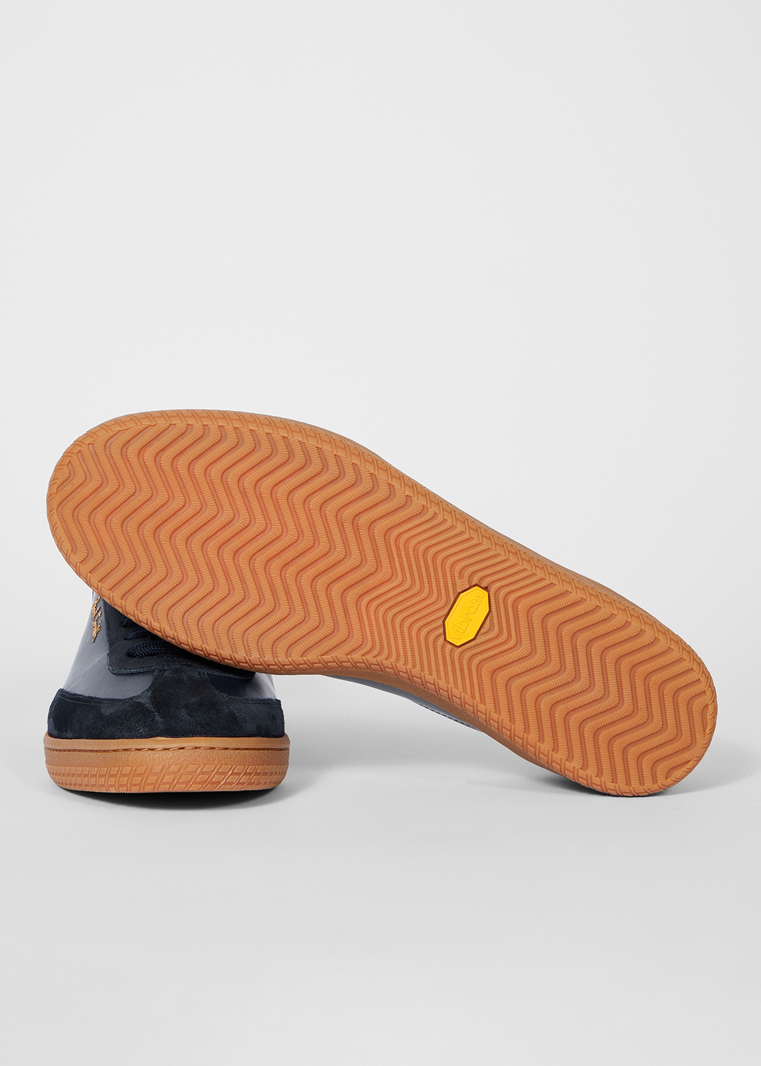 Navy Leather 'Como' Trainers - 4