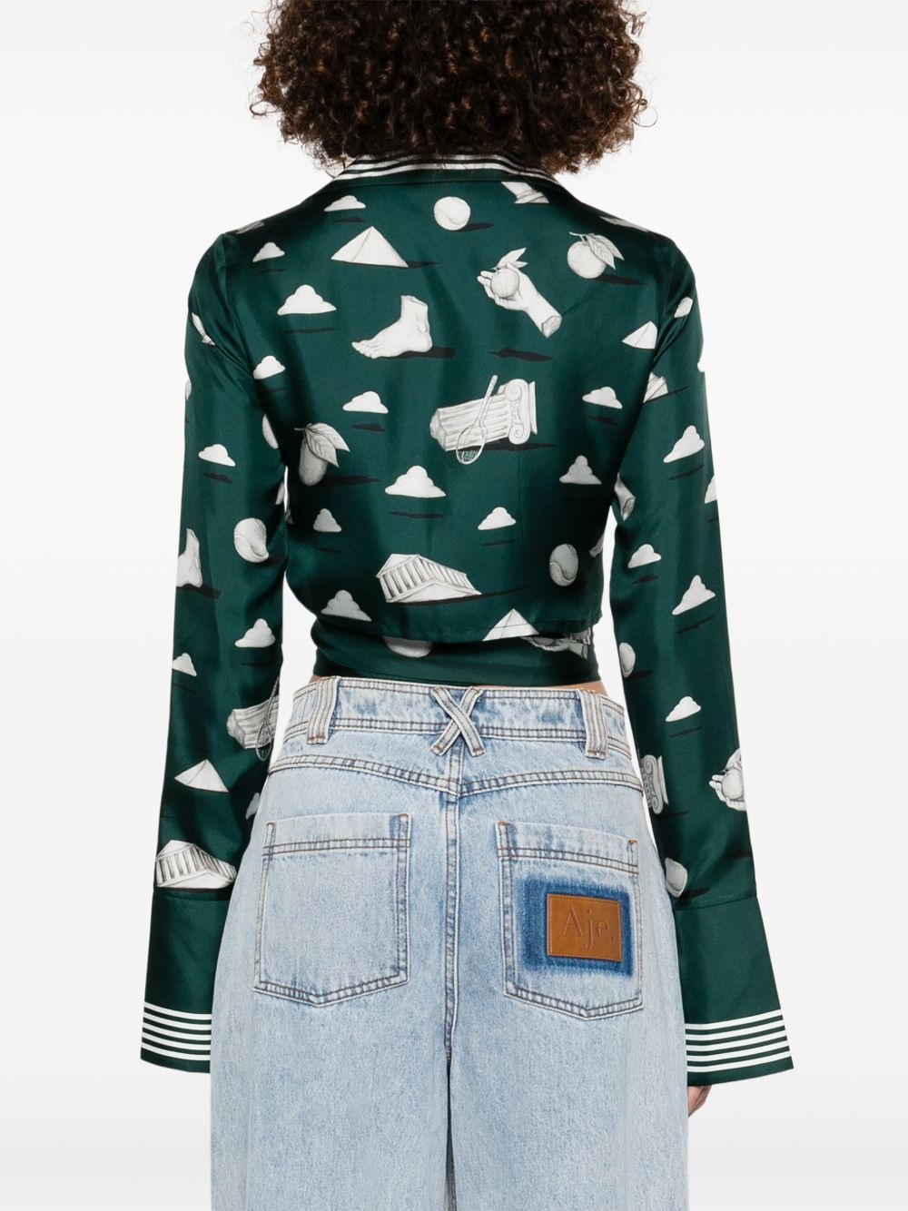 graphic-print blouse - 4