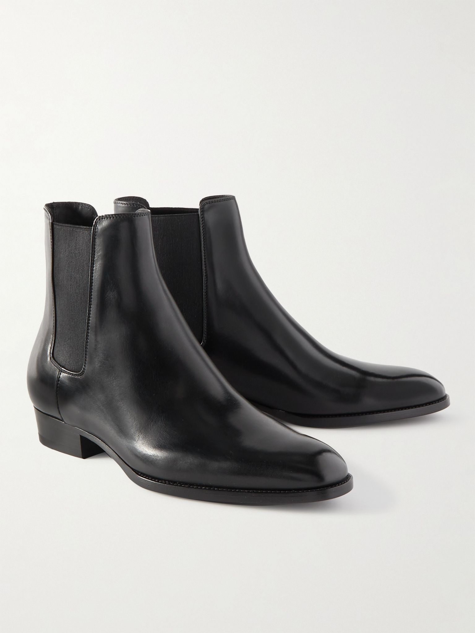 Wyatt Leather Chelsea Boots Black - 3