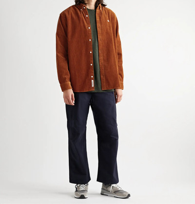 Carhartt Madison Button-Down Collar Logo-Embroidered Cotton-Corduroy Shirt outlook