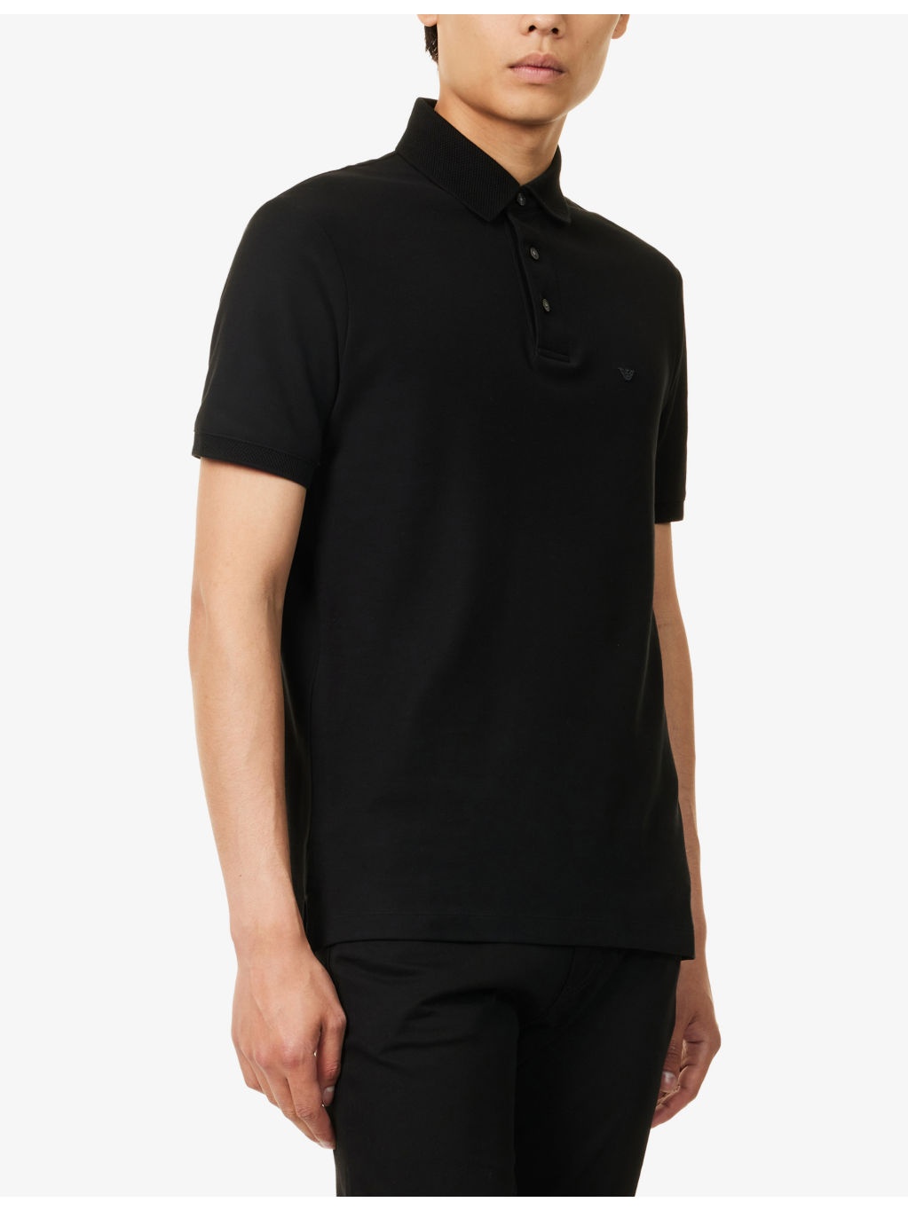 Embroidered-Logo Contrast-Trim Cotton Pique Polo Shirt - 3