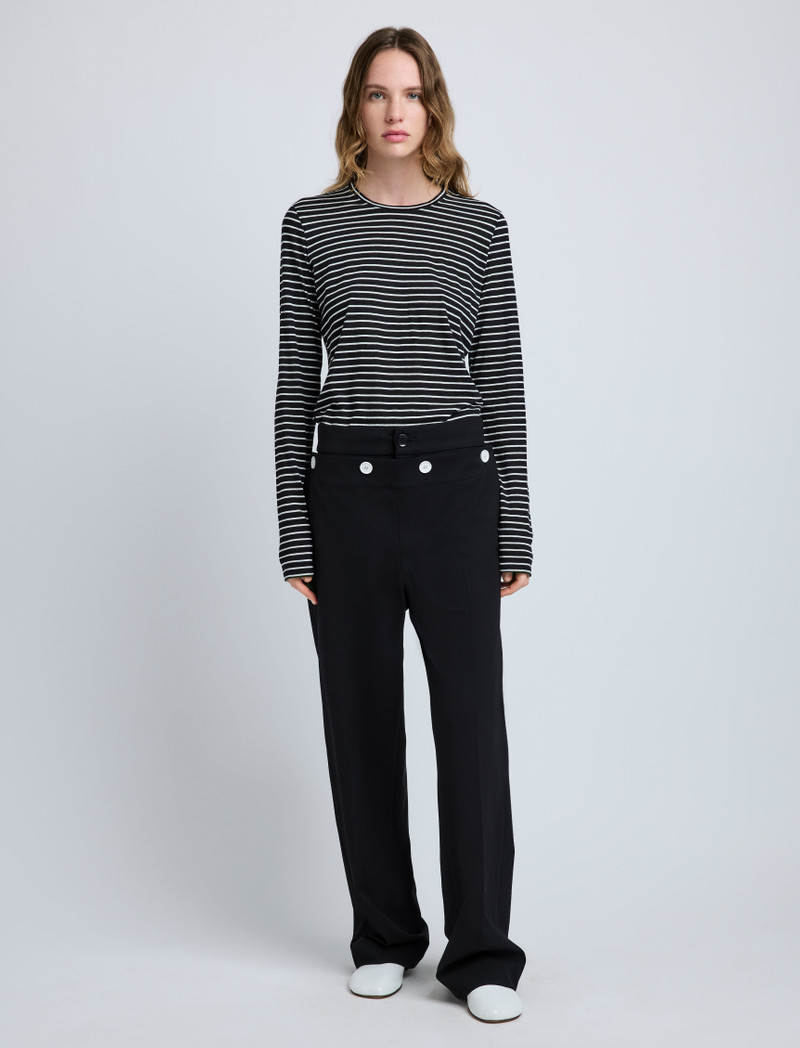 Proenza Schouler Mia T-Shirt in Cotton Stripe Jersey outlook