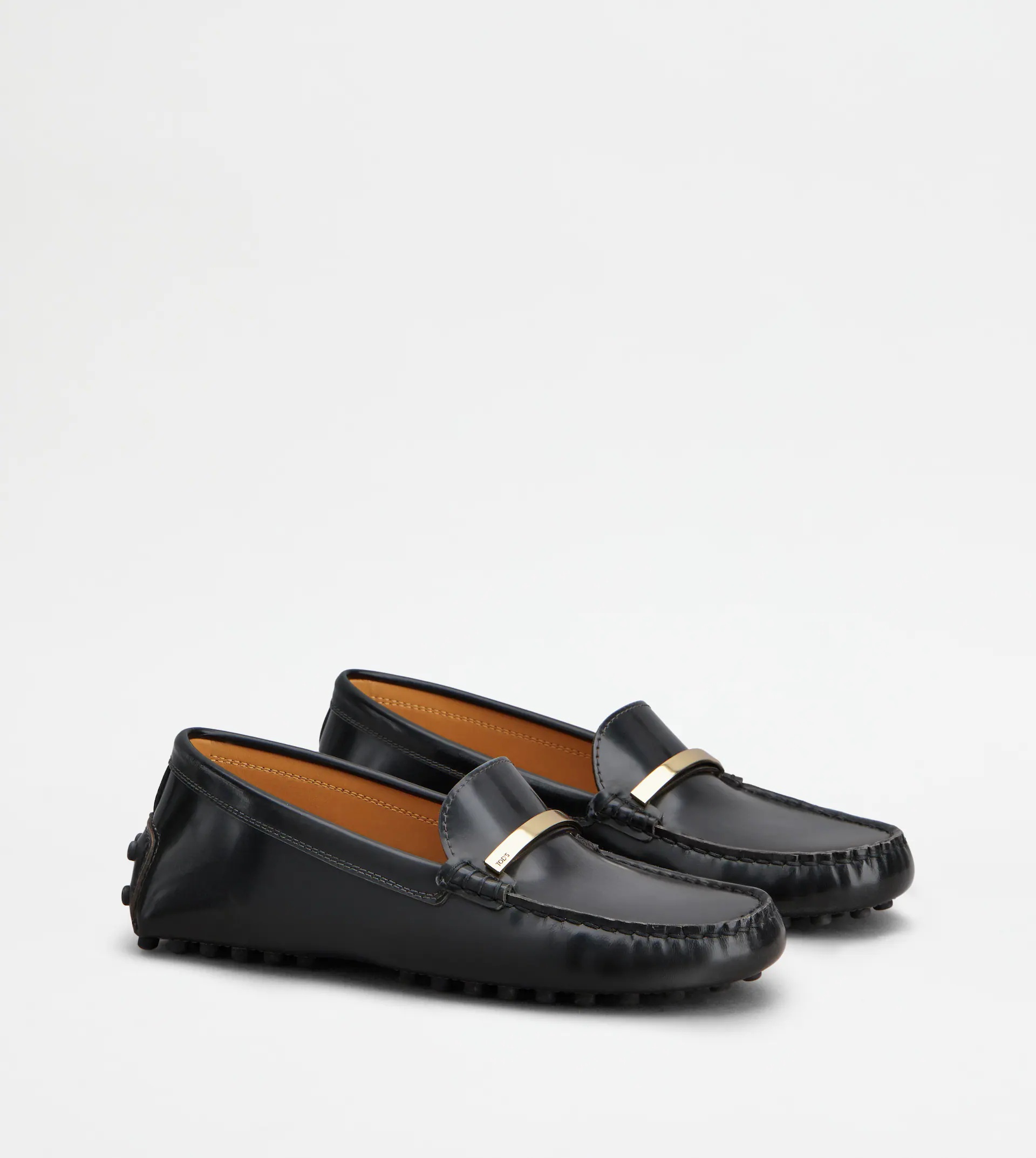 GOMMINO DRIVING SHOES IN LEATHER - GREY - 2