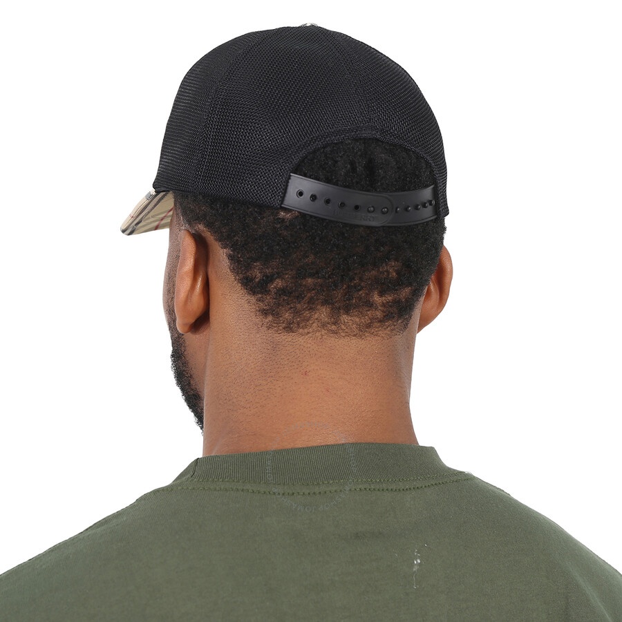 Burberry Vintage Check Trucker Hat In Beige - 3
