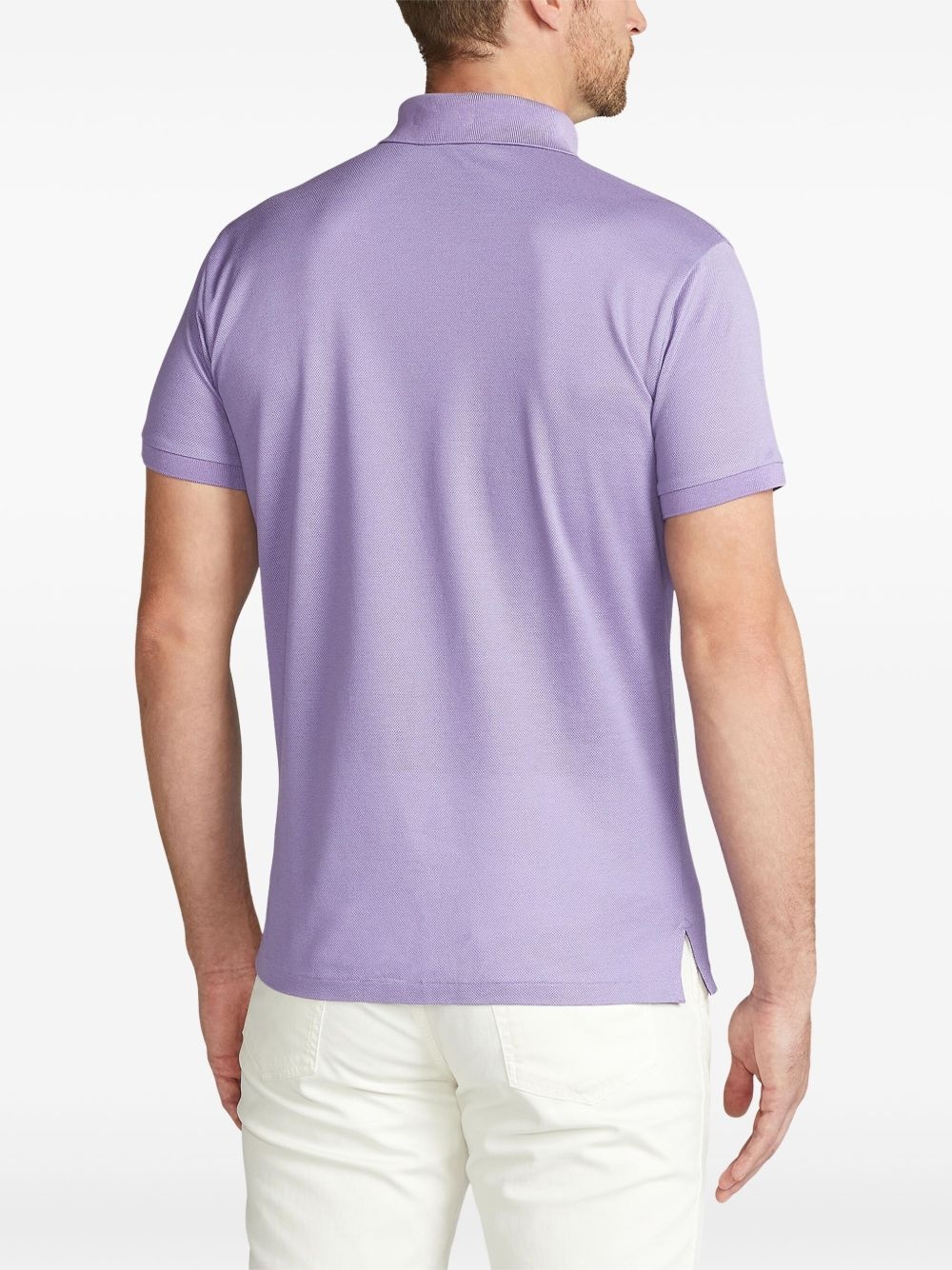 slim-cut piqué polo shirt - 4