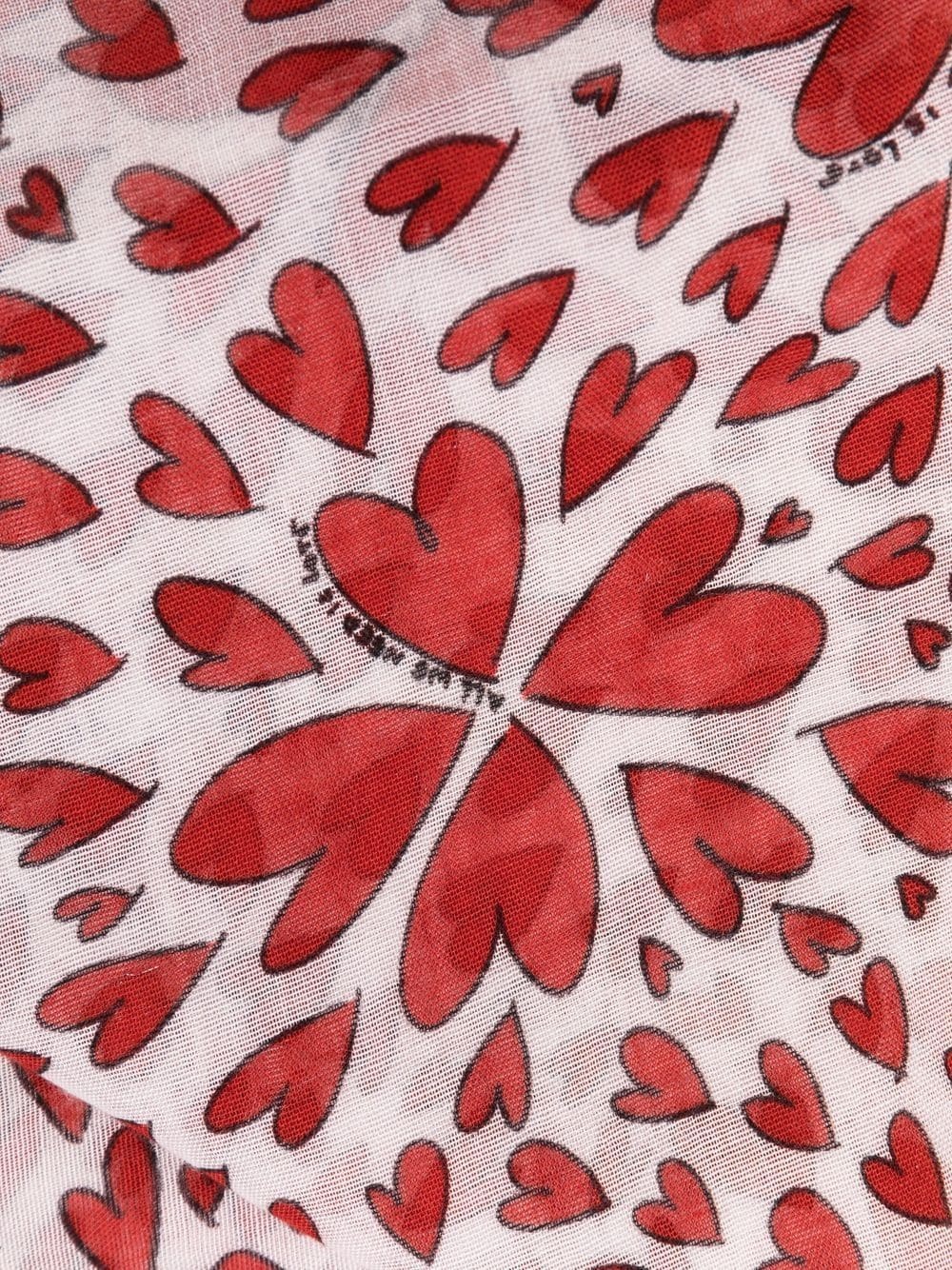 heart-print scarf - 3