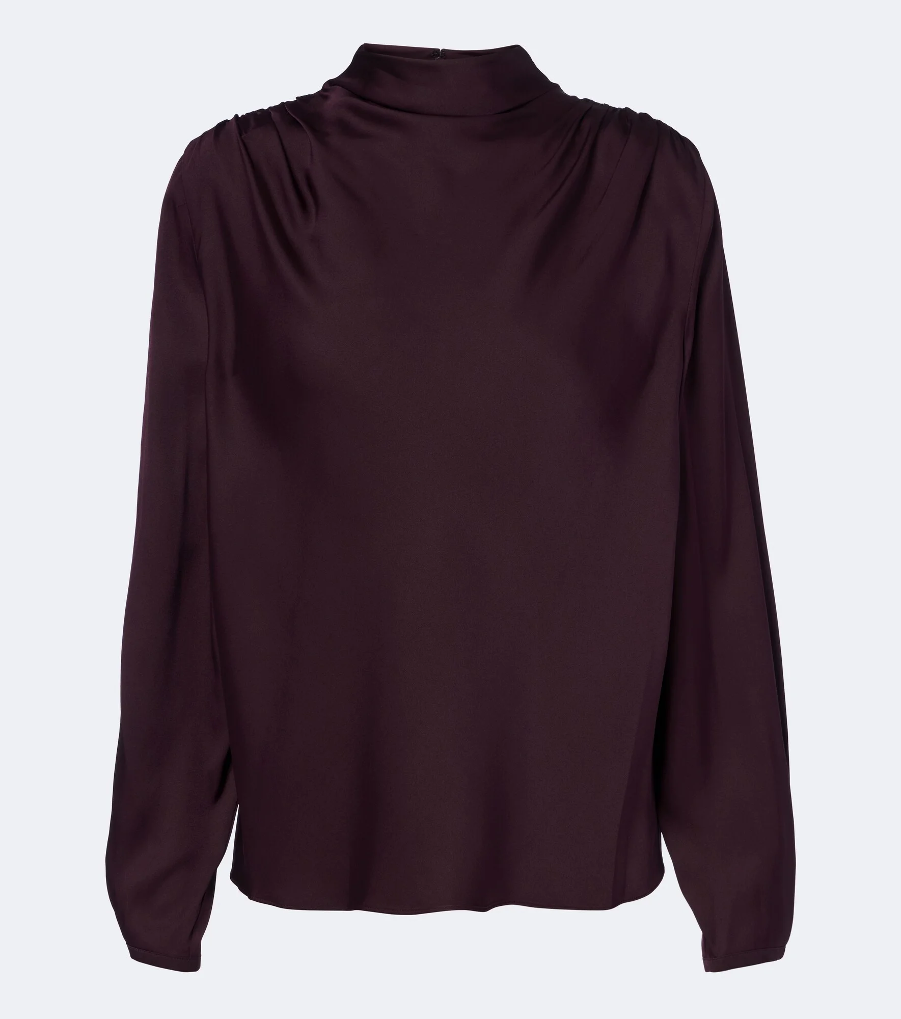 Draped silk-blend top - 1