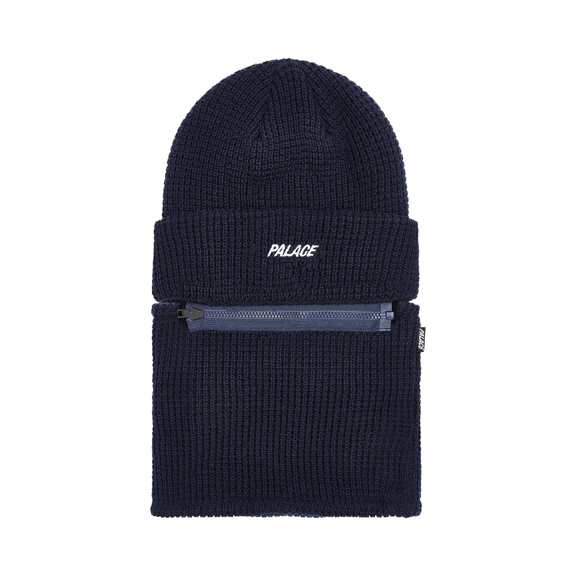 Palace Zip Off Facewarmer P Beanie 'Navy' - 2