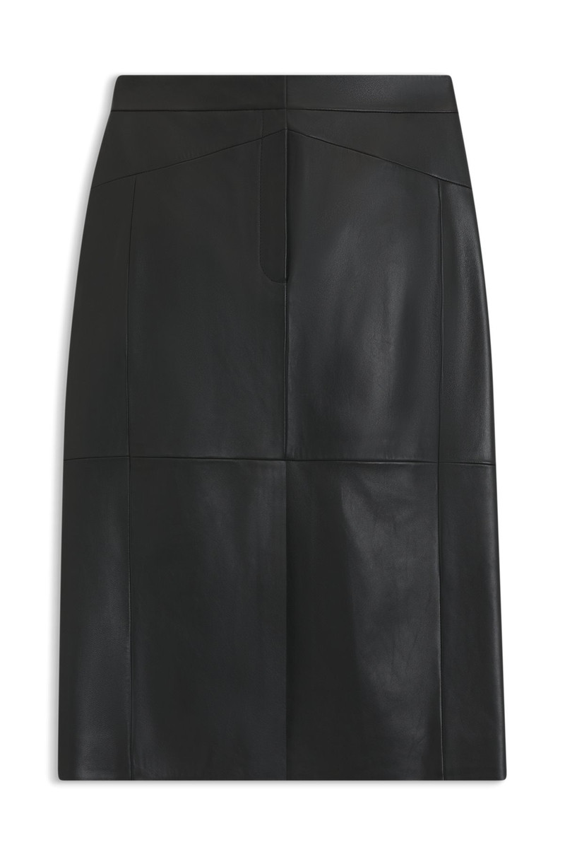 PENCIL SKIRT IN LUSTROUS LEATHER 1