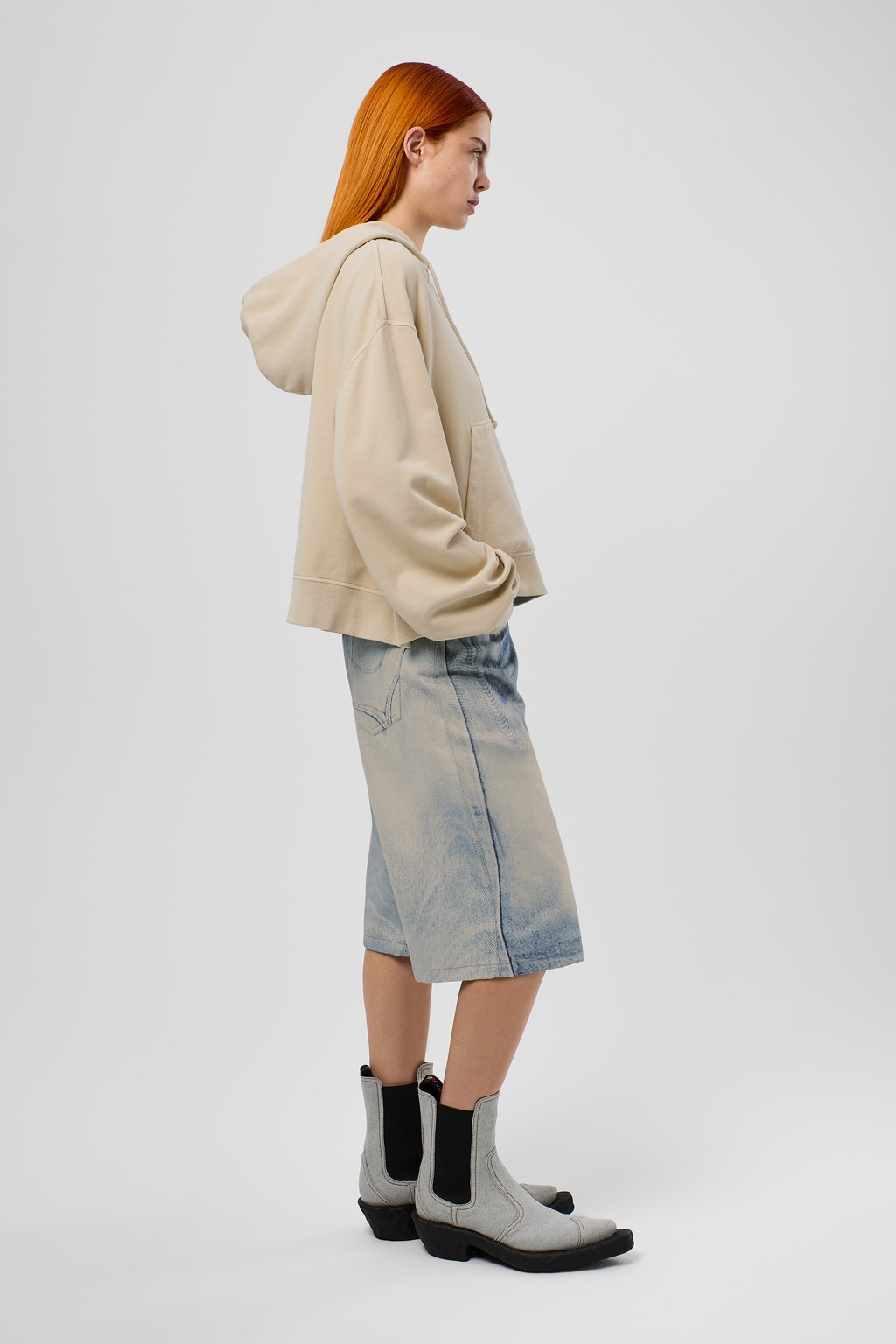 Blue Denim Shorts - 4
