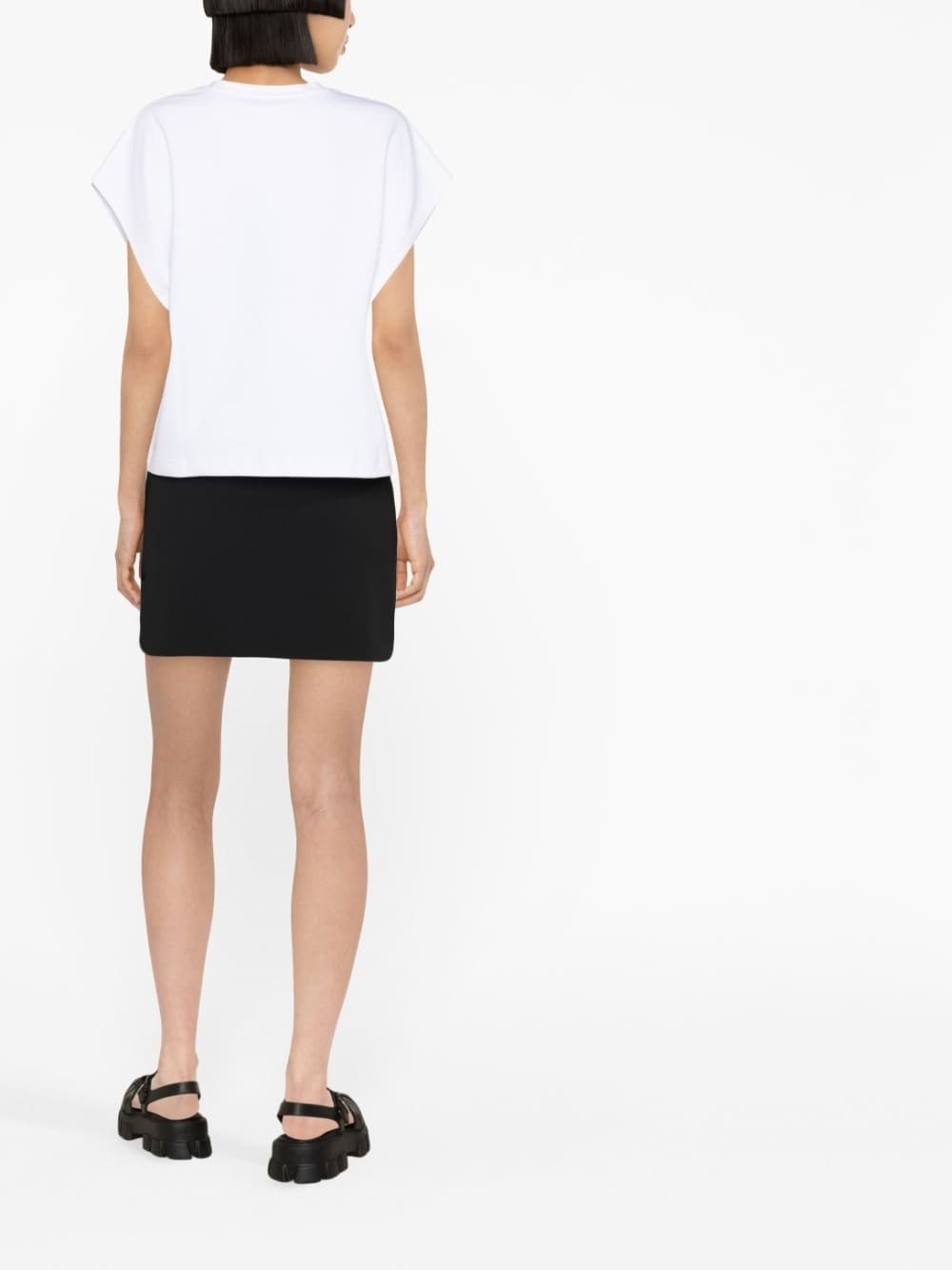 logo-embroidered cotton T-shirt - 3