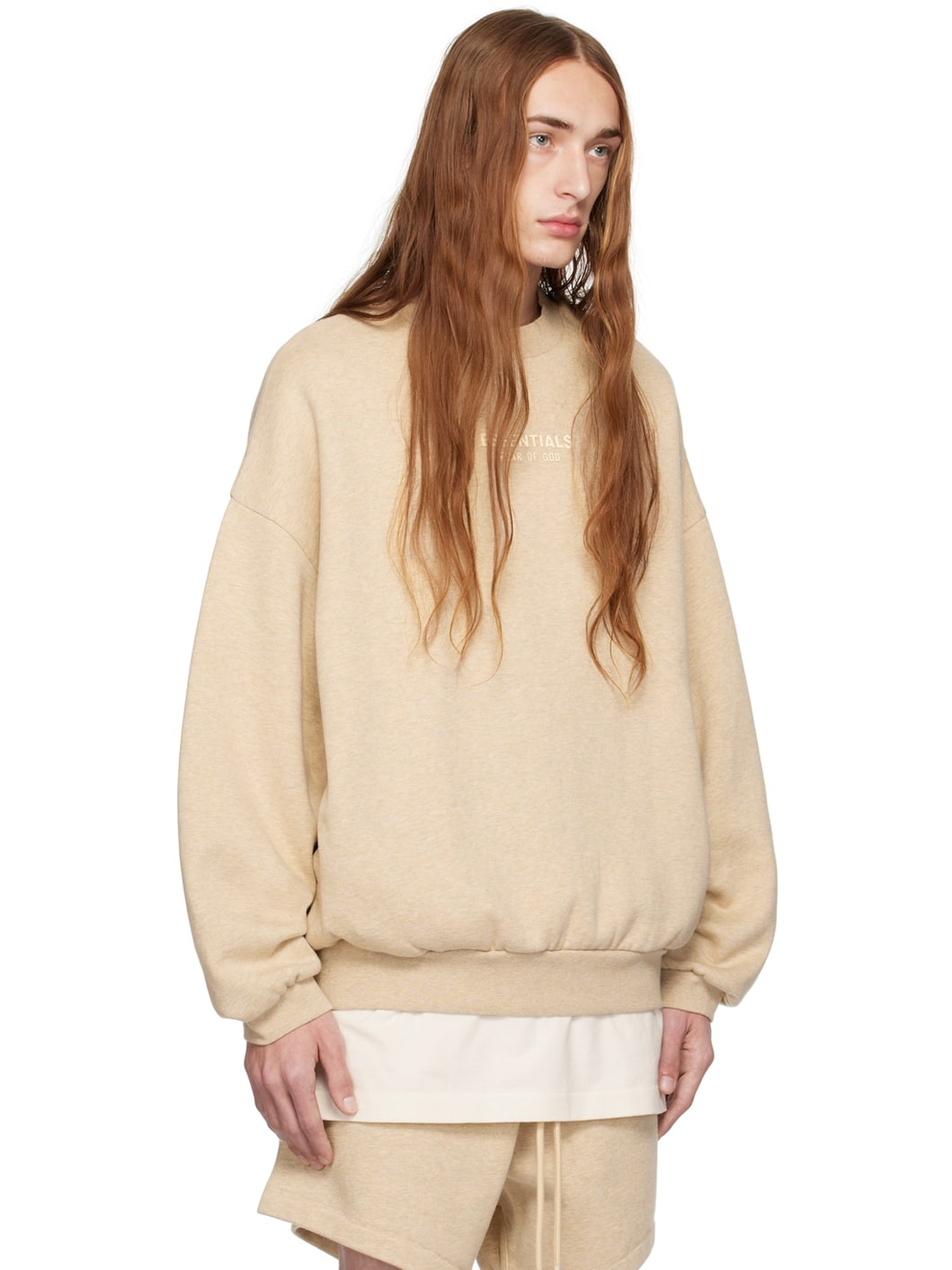 Beige Crewneck Sweatshirt - 2