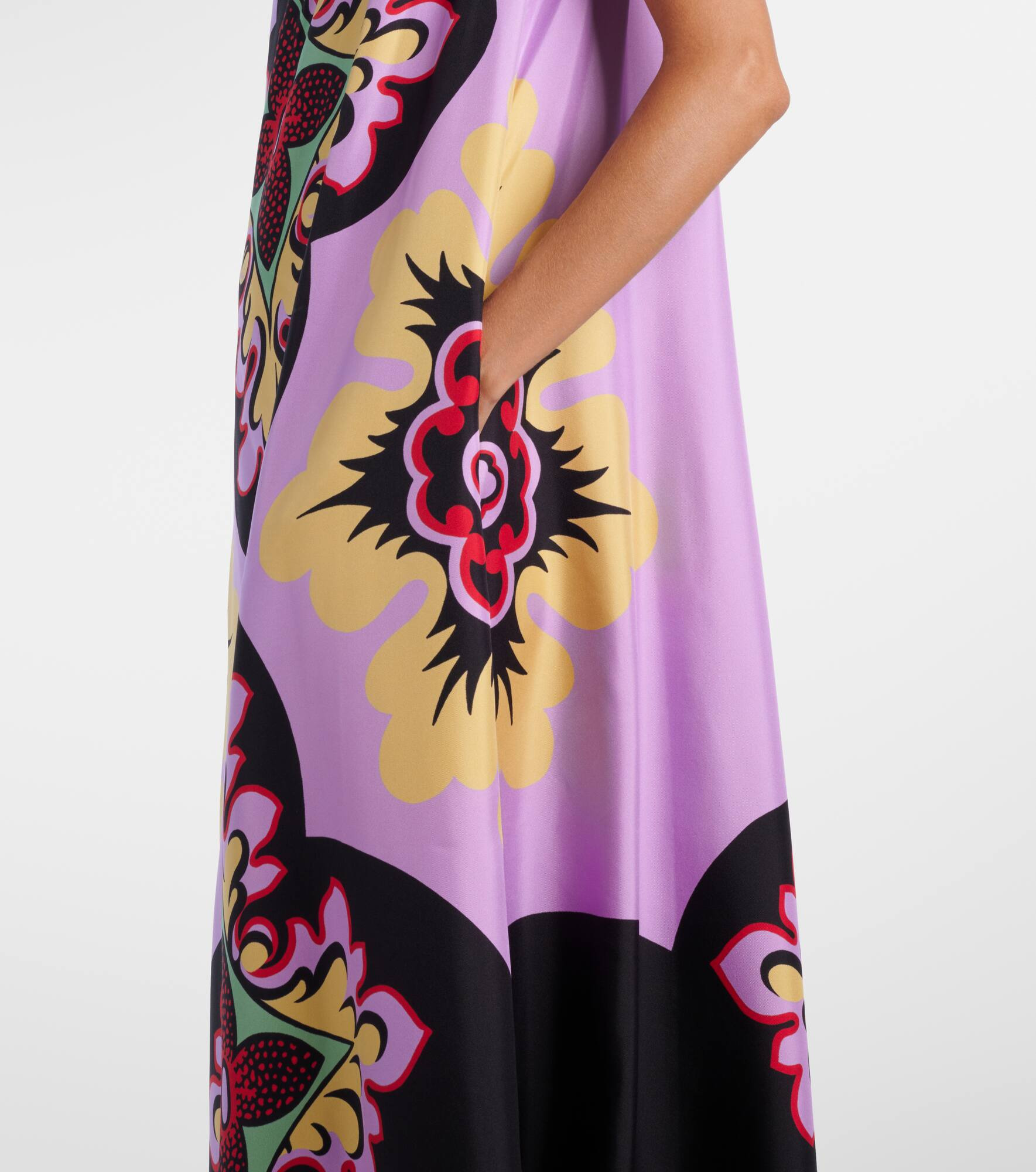 Roy printed silk twill maxi dress - 5