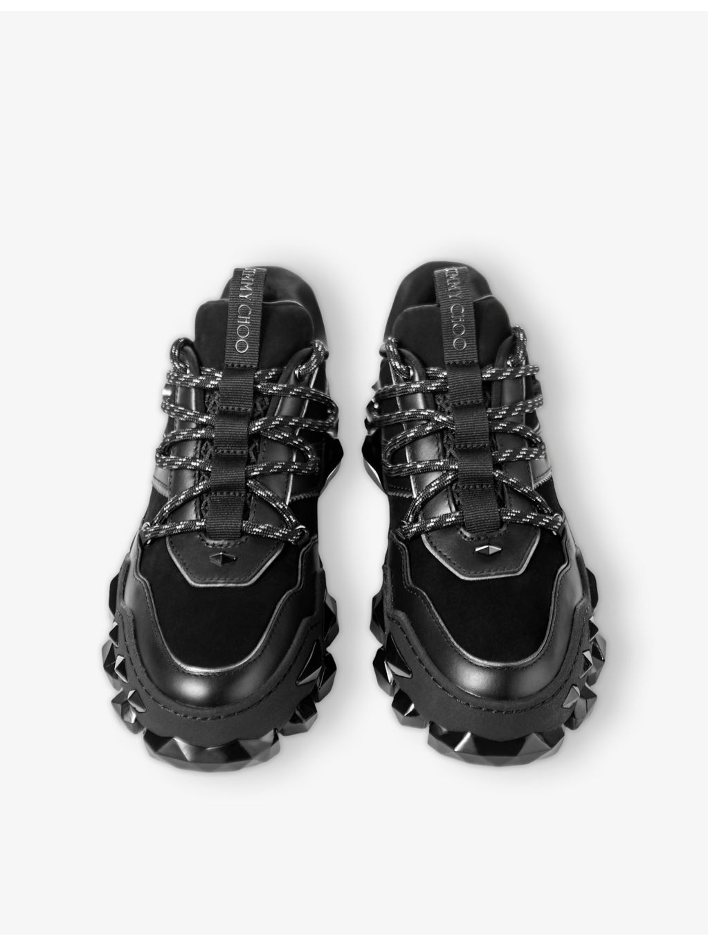 Diamond X II Mixed Leather Low-Top Trainers - 4