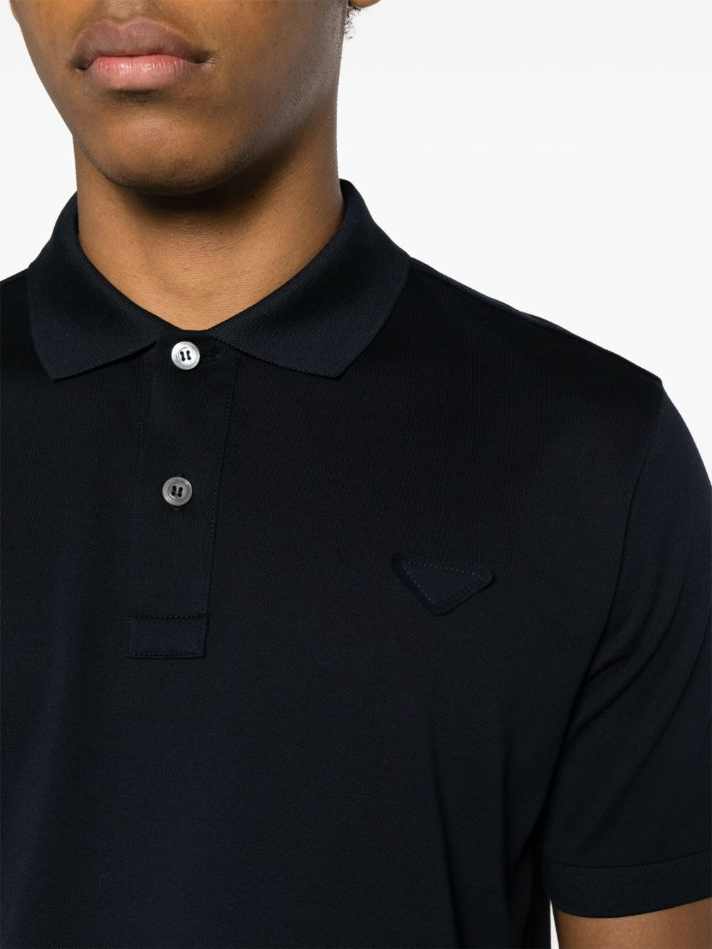 triangle-logo piqué polo shirt - 5