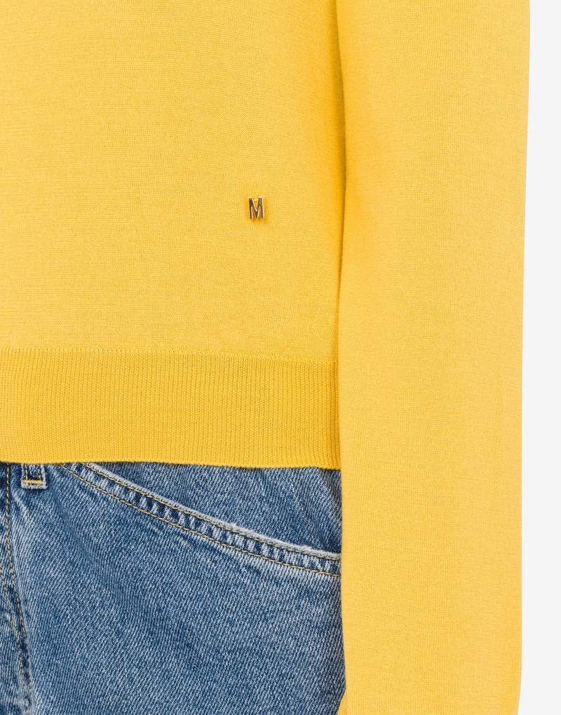 WOOL AND SILK PULLOVER GOLDEN M 3