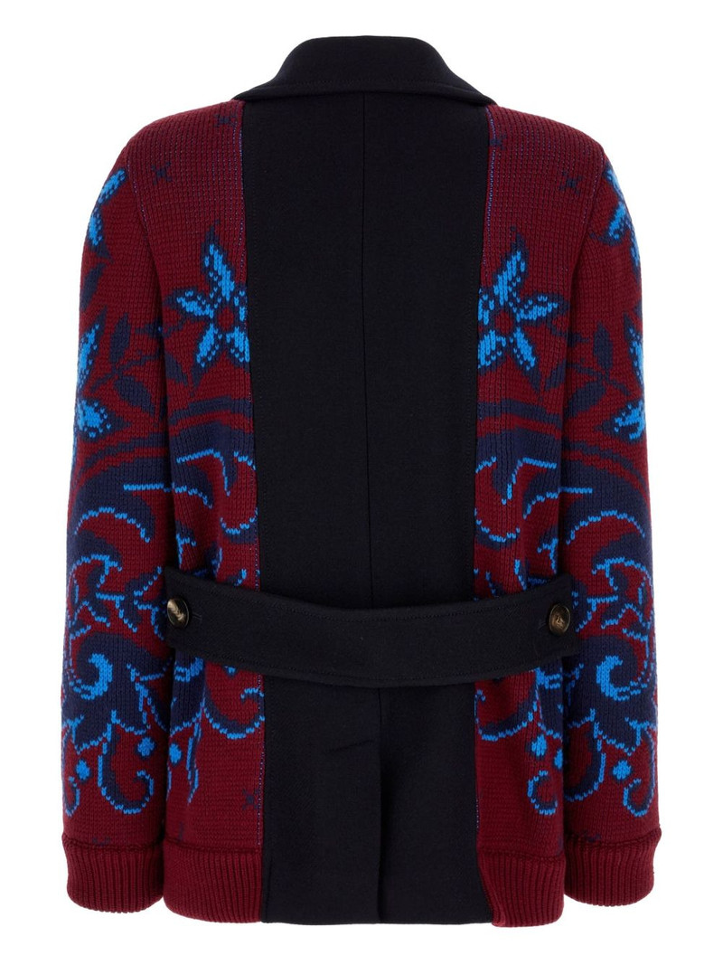 Etro double-breasted floral cardigan outlook