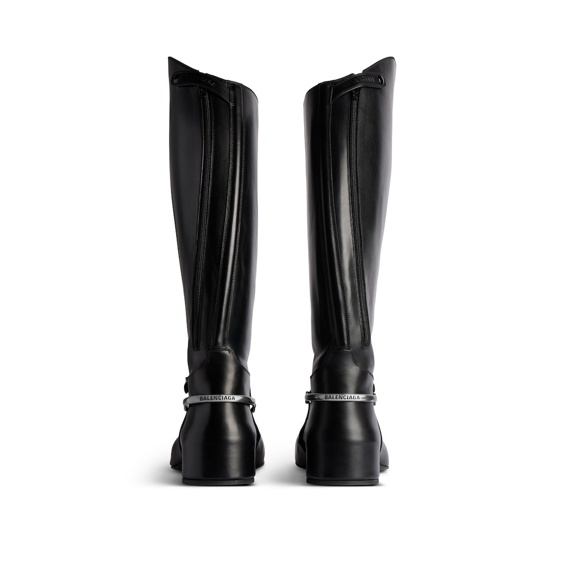 Men's Excavator Riding Boot in Black/silver - 5