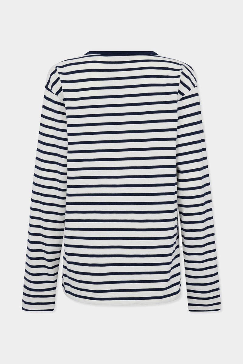 DSQUARED2 STRIPED BREEZY FIT T-SHIRT outlook
